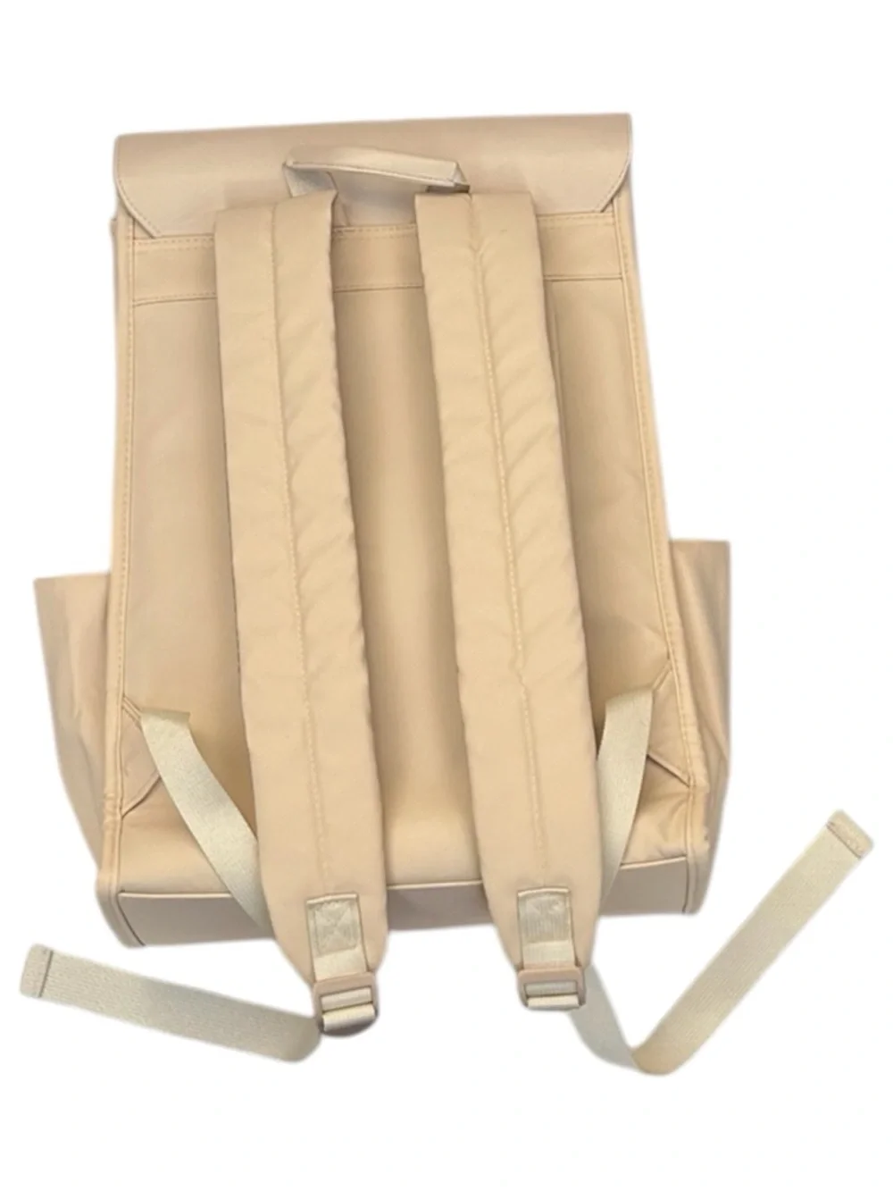 YUMA “ The Goodie Bag “Adjustable straps Buckled Front Flap Beige Backpack